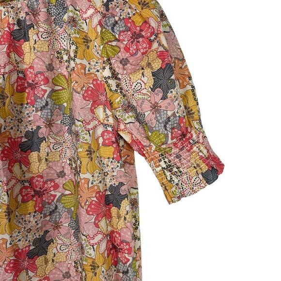 J. Crew Smocked puff-sleeve top in Liberty® Mauvey floral size XS - Picture 4 of 9